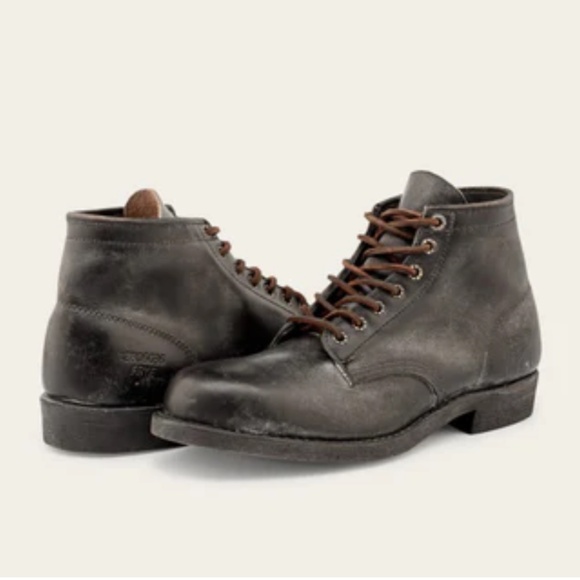 The FRYE Company PRISON BOOT Black Leather Size 8 - Picture 1 of 13